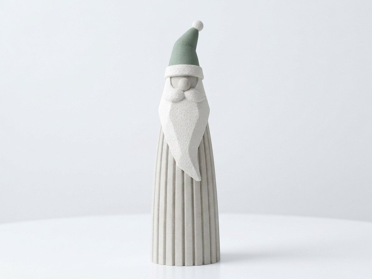 Papai Noel Decorativo Estilo Japandi Minimalista Escultura Moderna